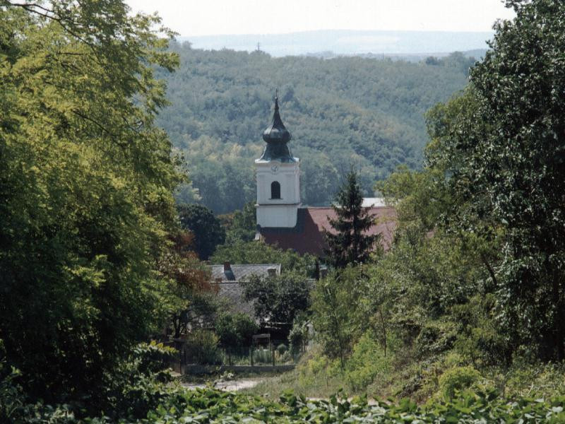 Bakonycsernye, templom a dombról